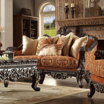 Brown Mahogany Loveseat HD-2627 By Homey Design
