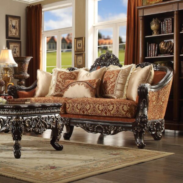 Brown Mahogany 3PCs Sofa Set HD-2627 By Homey Design 9