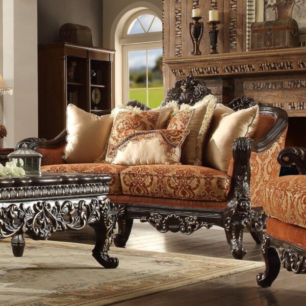 Brown Mahogany 3PCs Sofa Set HD-2627 By Homey Design 10