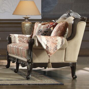 Brown Mahogany Loveseat HD-2638D By Homey Design