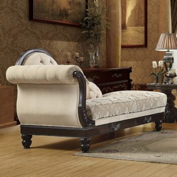 Brown Mahogany Chaise/Loveseat HD-2651 By Homey Design