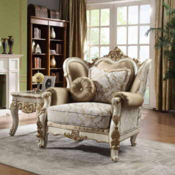 Vintage White Chair HD-2652 By Homey Design