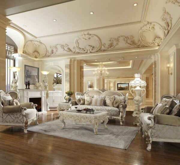 Vintage White 3PCs Sofa Set HD-2652 By Homey Design 7
