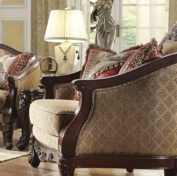 Extra Drk Walnut & SM Hazelnut Finish Chair HD-2655 By Homey Design