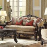 Extra Drk Walnut & SM Hazelnut Finish 3PCs Sofa Set HD-2655 By Homey Design Homey Design HD-2655 Collection Mobilia Cleopatra 13 Extra Drk Walnut & SM Hazelnut Finish 3PCs Sofa Set HD-2655 By Homey Design 13