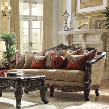 Extra Drk Walnut & SM Hazelnut Finish Sofa HD-2655 By Homey Design