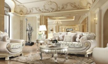 Luxury 7 PCs Dining Table Set HD-8024 By Homey Design 56