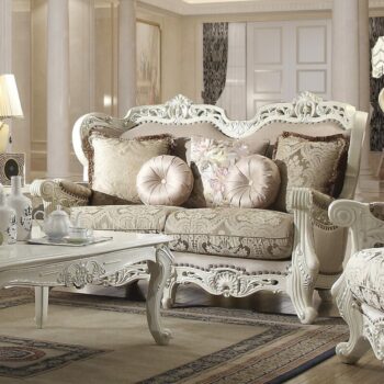 Luxury Ivory Loveseat HD-2657 By Homey Design