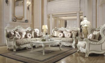 Luxury Ivory 3PCs Sofa Set HD-2657 By Homey Design