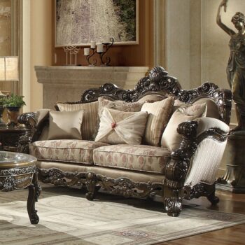 Met Ant Gold & Perfect Brown Loveseat HD-2658 By Homey Design