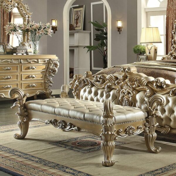 Pickle Frost & Antique Silver Bench HD-7012 By Homey Design 4