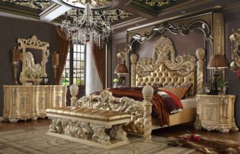 Pickle Frost & Antique Silver 4PC Eastern King Bedroom Set HD-7266 By Homey Design