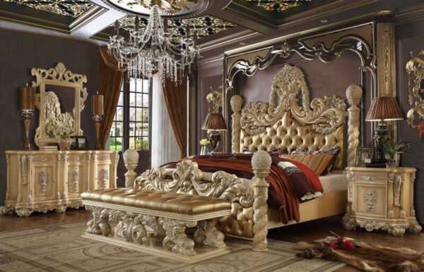 Pickle Frost & Antique Silver 4PC Eastern King Bedroom Set HD-7266 By Homey Design 6