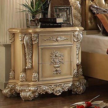 Pickle Frost & Antique Silver Nightstand HD-7266 By Homey Design