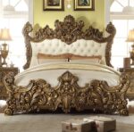 Met Ant Gold & Perfect Brown 4PCs California King Bedroom Set HD-8008 By Homey Design 16