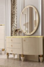 Met Ant Gold & Perfect Brown 4PCs California King Bedroom Set HD-8008 By Homey Design 20