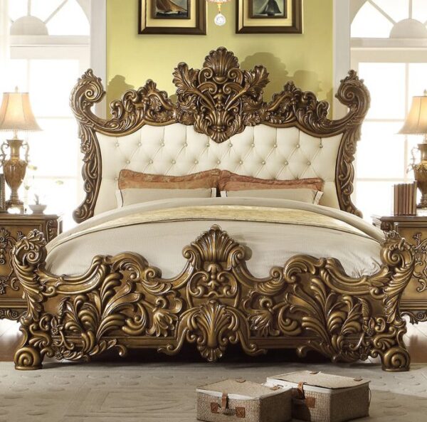 Met Ant Gold & Perfect Brown California King Bed HD-8008 By Homey Design 4
