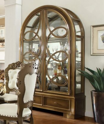 Met Ant Gold & Perfect Brown Curio HD-8008 By Homey Design
