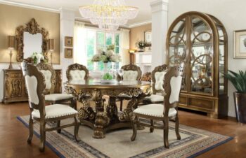 Luxury 7 PCs Dining Table Set HD-8024 By Homey Design 100