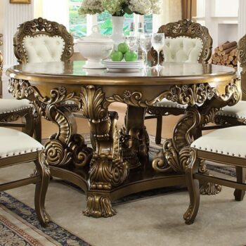 Luxury 7 PCs Dining Table Set HD-8024 By Homey Design 17