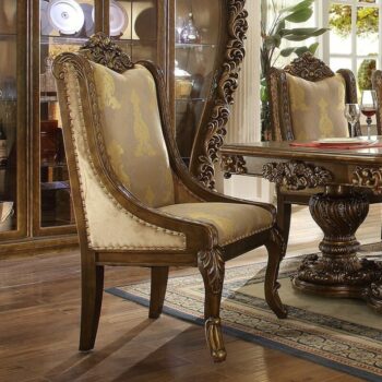 Met Ant Gold & Perfect Brown Side Chair HD-8011 By Homey Design