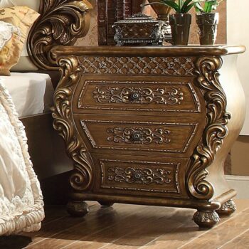 Met Ant Gold & Perfect Brown Nightstand HD-8011 By Homey Design