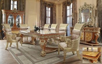Luxury 7 PCs Dining Table Set HD-8024 By Homey Design 6