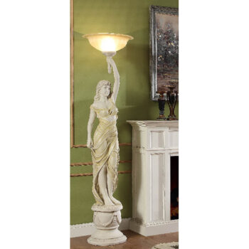 Luxury White & Tan Face Left Lamp HD-8025 By Homey Design
