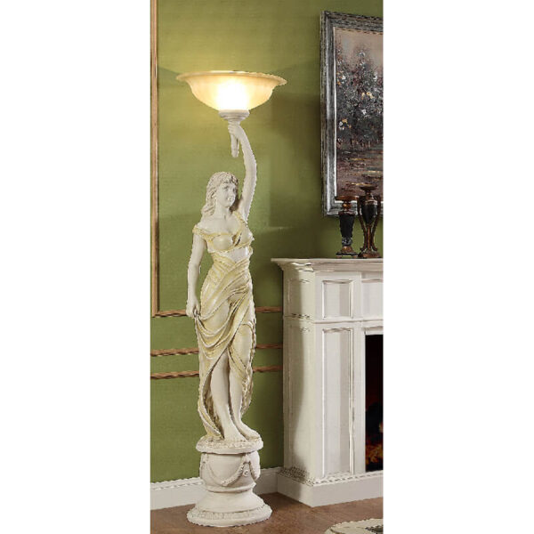 Luxury White & Tan Face Left Lamp HD-8025 By Homey Design 4