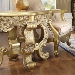 Metallic Bright Gold End Table Hd-8086 By Homey Design | Mobilia Cleopatra Metallic Bright Gold End Table HD-8086 By Homey Design