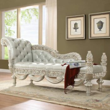 Metallic Silver Bench HD-8088 By Homey Design