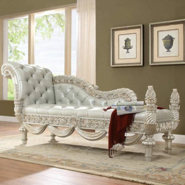 Metallic Silver Bench HD-8088 By Homey Design 4