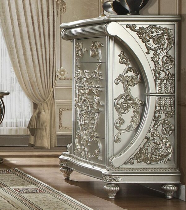 Metallic Silver Chest HD-8088 By Homey Design 4