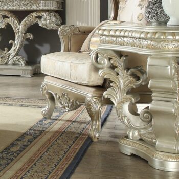 Metallic Silver End Table HD-8088 By Homey Design