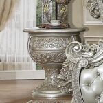 Metallic Silver 4PC Bedroom Set HD-8088 By Homey Design Homey Design Bedroom Sets Mobilia Cleopatra 16 Metallic Silver 4PC Bedroom Set HD-8088 By Homey Design 16