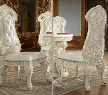 White Gloss Finish Side Chair HD-8089 By Homey Design