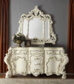 White Gloss Finish 4 PCs Eastern King Bedroom Set HD-8089 By Homey Design 17