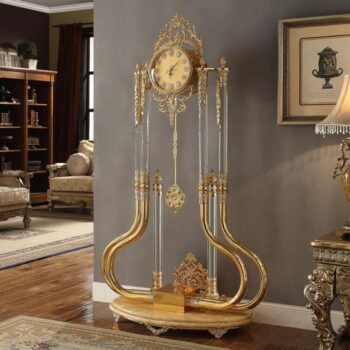 Gold Brass Clock HD-8089 By Homey Design