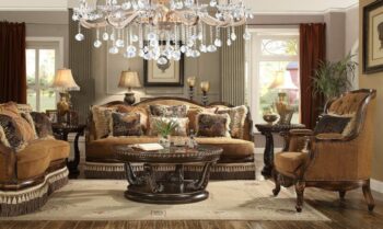 Dark Oak 3PCs Sofa Set HD-9344 By Homey Design