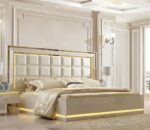 White Gloss 5PC Eastern King Bedroom Set HD-9935 By Homey Design Homey Design HD-9935 Collection Mobilia Cleopatra 9 White Gloss 5PC Eastern King Bedroom Set HD-9935 By Homey Design 9