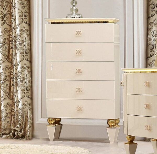 White Gloss Chest HD-9935 By Homey Design 4