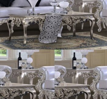Belle Silver 3PC Coffee Table Set HD-13006 By Homey Design