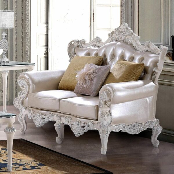 Ant White Loveseat HD-13009 By Homey Design 4