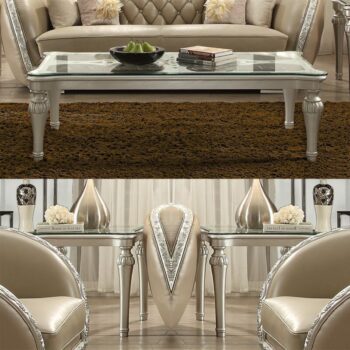 Ant White 3PC Coffee Table Set HD-13009 By Homey Design