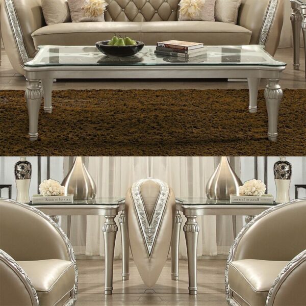 Ant White 3PC Coffee Table Set HD-13009 By Homey Design 4