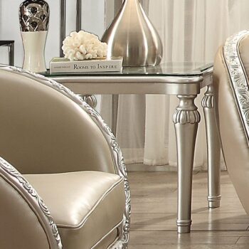 Ant White End Table HD-13009 By Homey Design