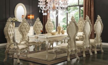 Luxury Ant White 7PC Dining Table Set HD-13012-I By Homey Design