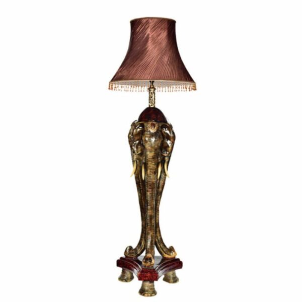 Dark Red Mahogany & Ivory Lamp HD-15070 By Homey Design 4