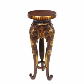 Mahogany & Gold Pedestal HD-15 By Homey Design