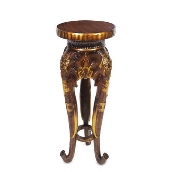 Mahogany & Gold Pedestal HD-15 By Homey Design 4